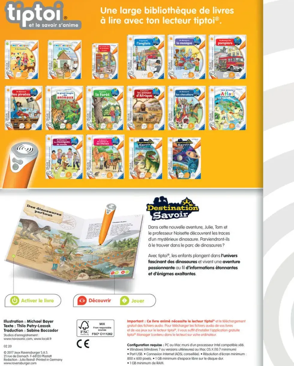 TIPTOI® -DESTINATION SAVOIRLES DINOSAURES