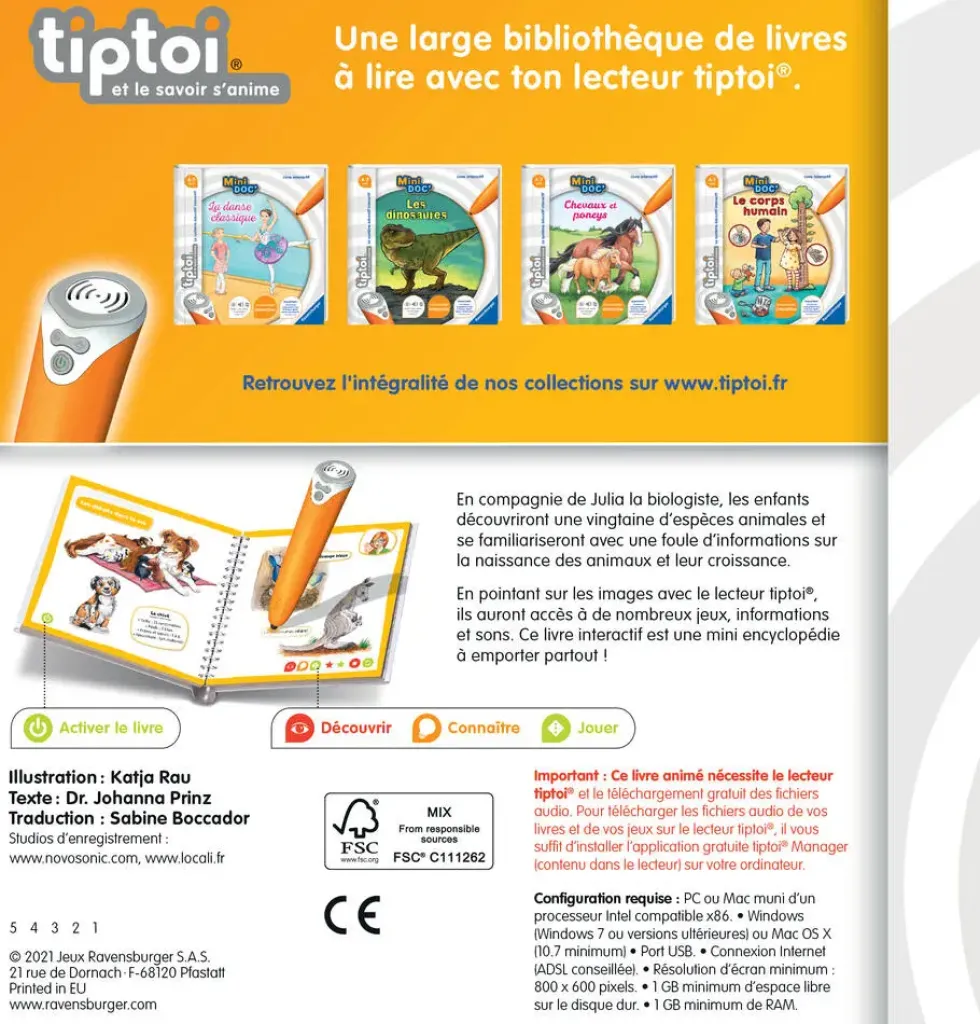 TIPTOI® -MINI DOC'LES BEBES ANIMAUX