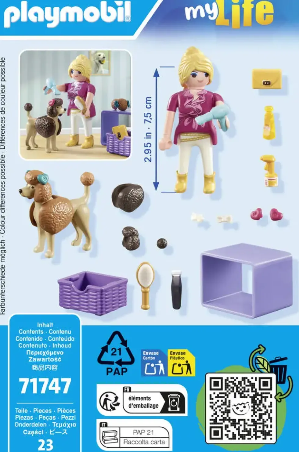 TOILETTEUSE AVEC CANICHE ET ACCESSOIRES - 71747
