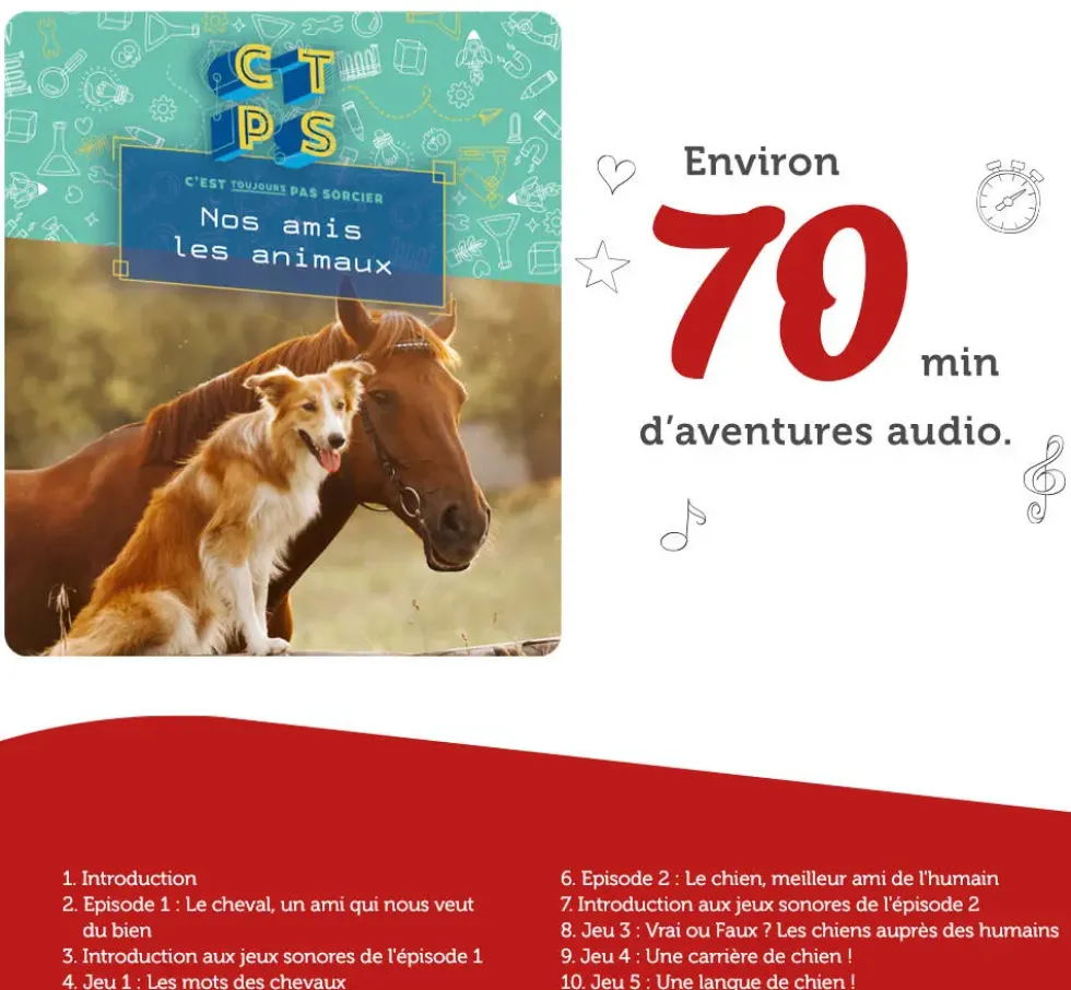 TONIES®-C'EST TOUJOURS PAS SORCIER-NOS AMIS LES ANIMAUX- CHEVAL