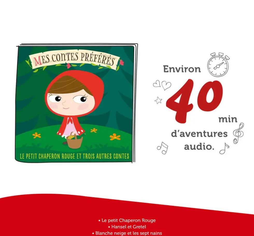 TONIES® - FIGURINE LE PETIT CHAPERON ROUGE ET 3 AUTRES CONTES