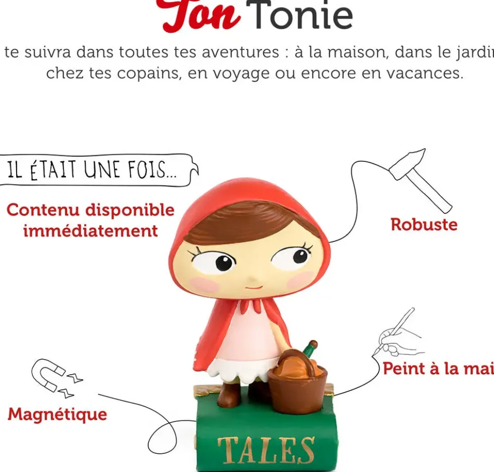 TONIES® - FIGURINE LE PETIT CHAPERON ROUGE ET 3 AUTRES CONTES