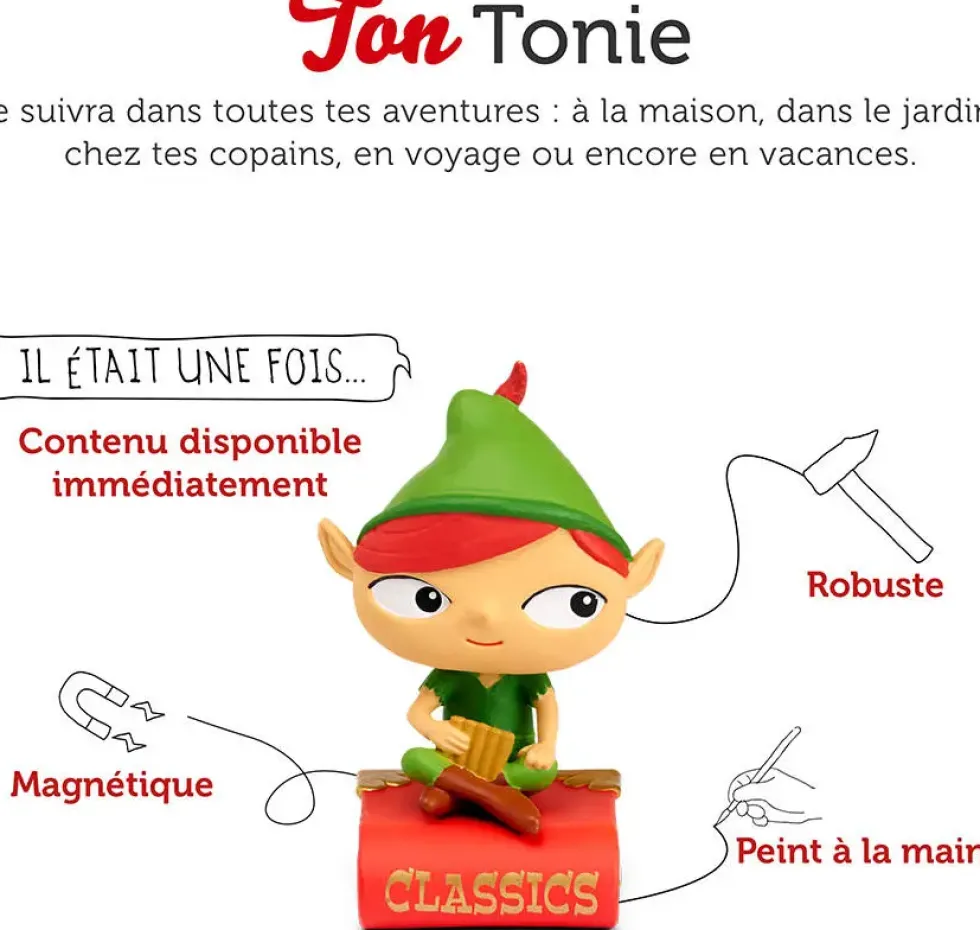 TONIES® - FIGURINE MES CLASSIQUES PREFERES PETER PAN ET DEUX AUTRES CLASSIQUES