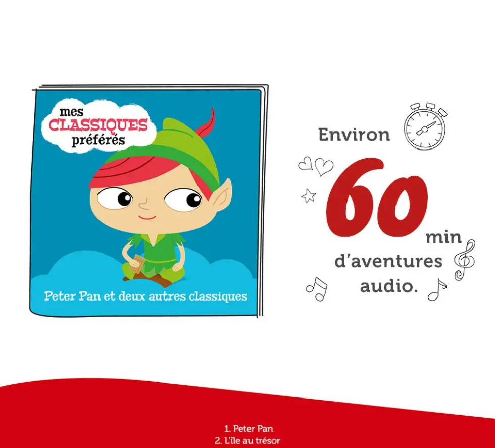 TONIES® - FIGURINE MES CLASSIQUES PREFERES PETER PAN ET DEUX AUTRES CLASSIQUES