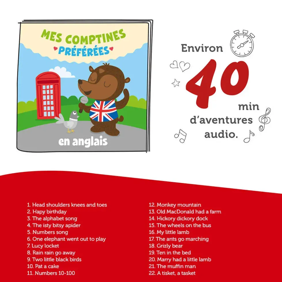 TONIES® - FIGURINE MES COMPTINES PREFEREES EN ANGLAIS
