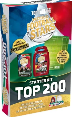 TOP TRUMPS WORLD FOOTBALL STARS TOP 200 STARTER KIT