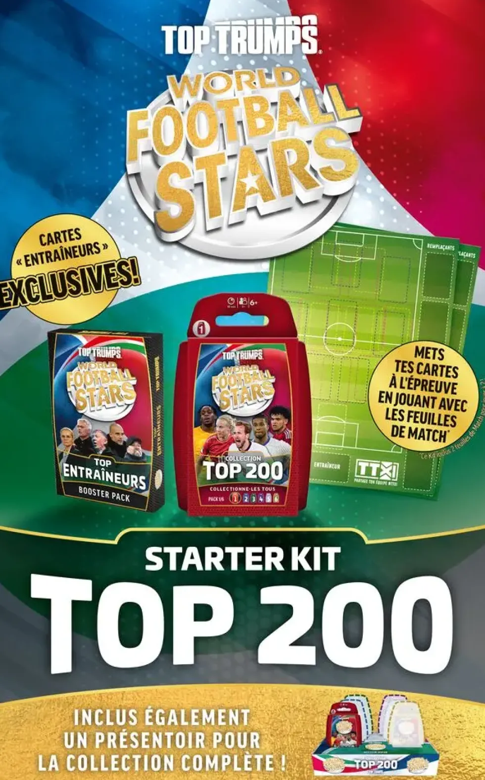 TOP TRUMPS WORLD FOOTBALL STARS TOP 200 STARTER KIT