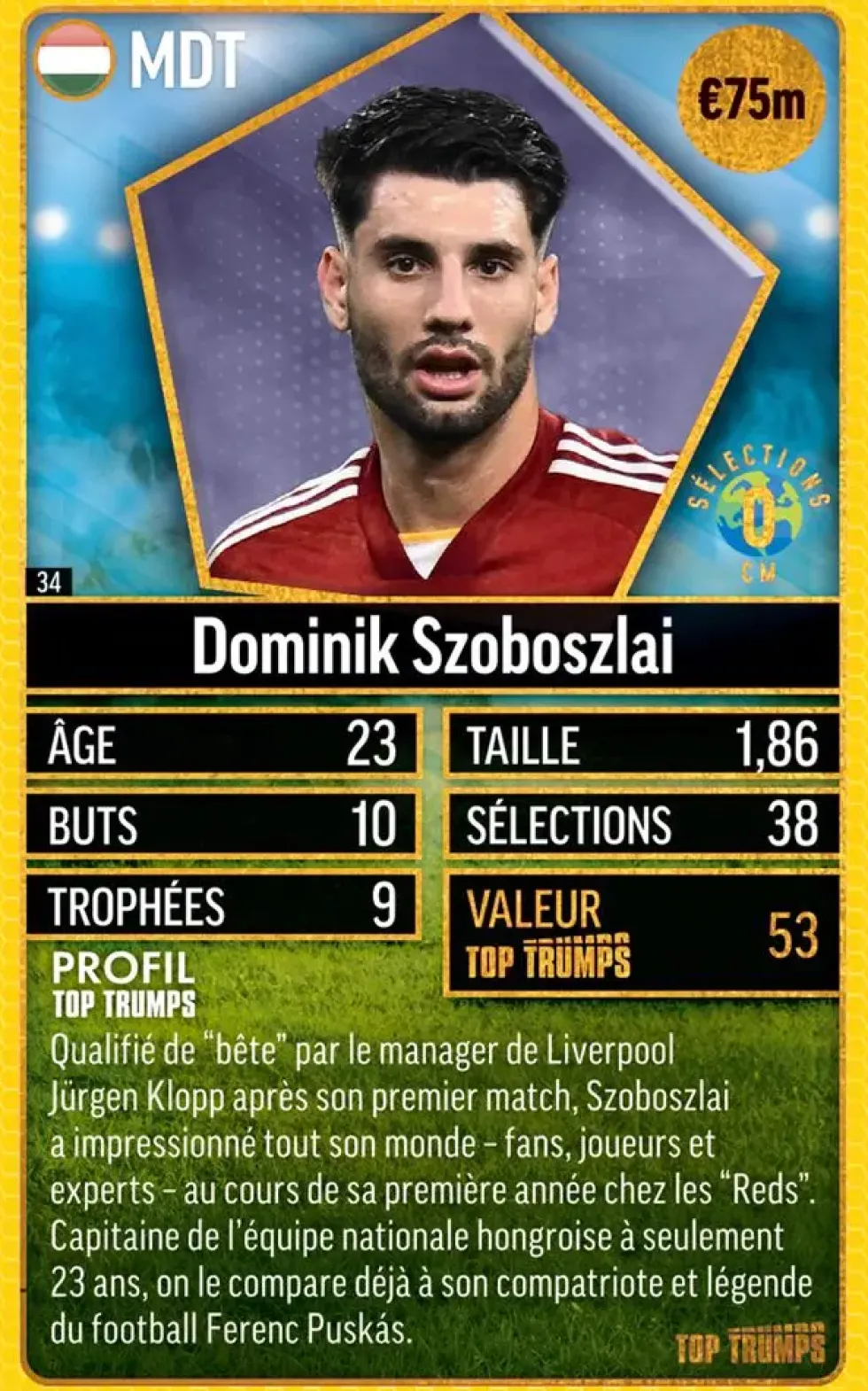 TOP TRUMPS WORLD FOOTBALL STARS TOP 200 PACK N°2
