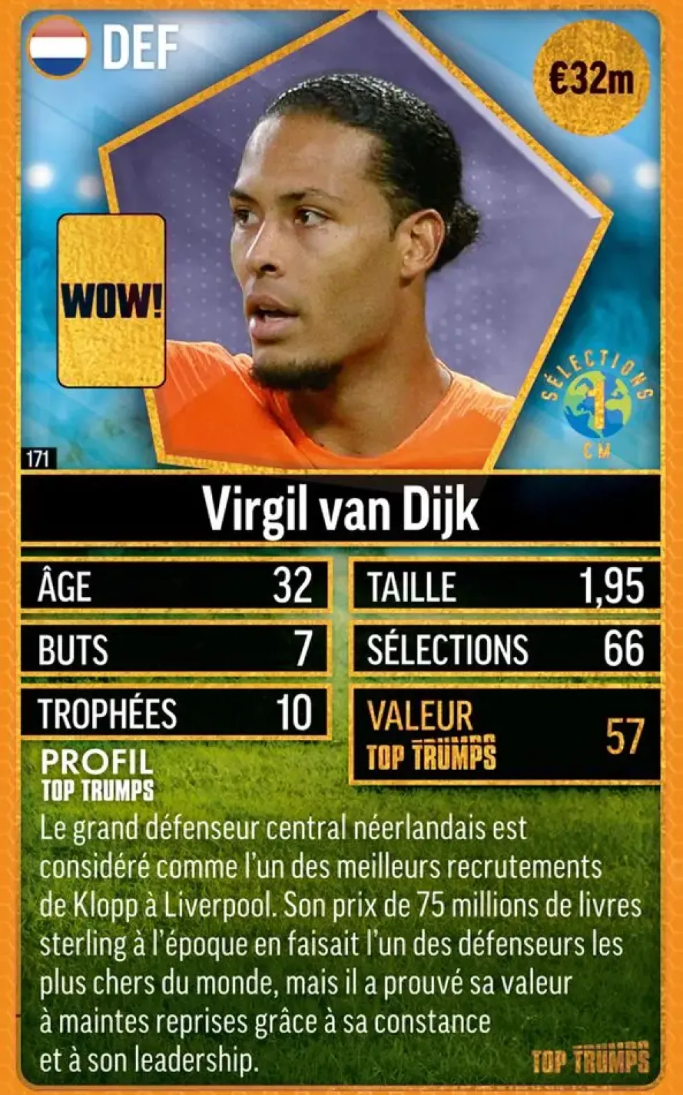TOP TRUMPS WORLD FOOTBALL STARS TOP 200 PACK N°6
