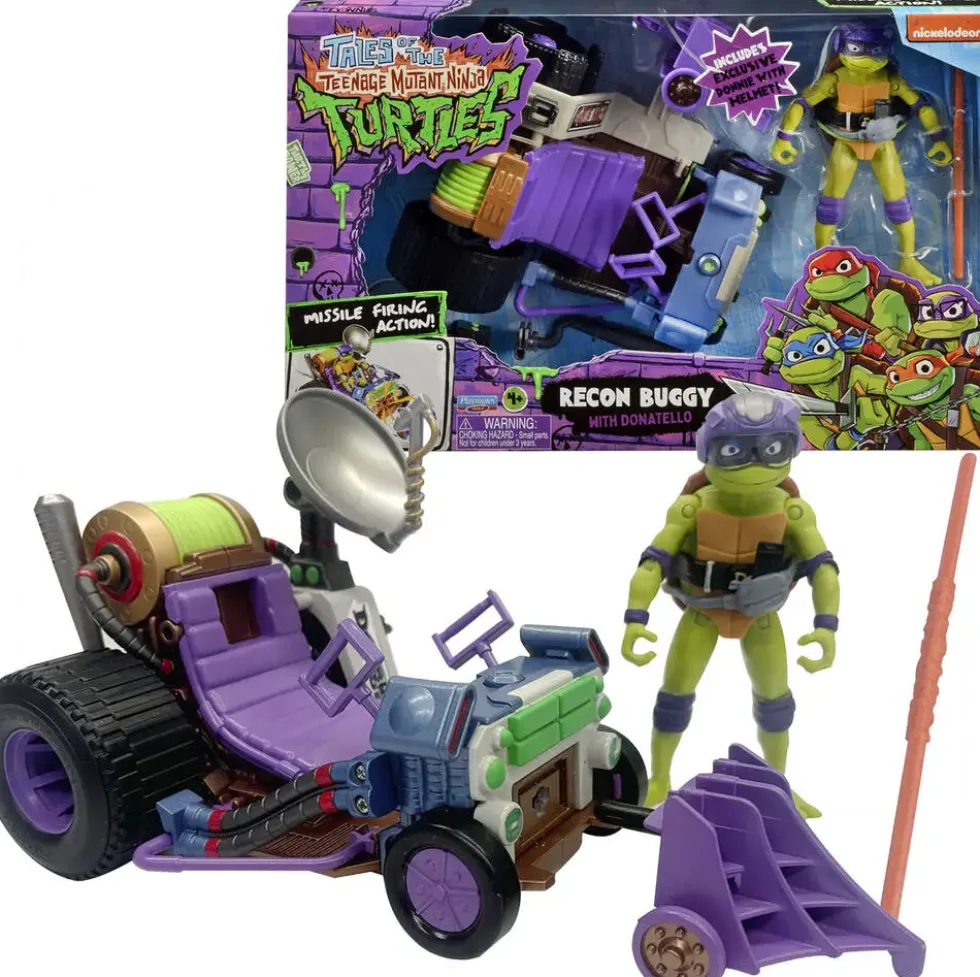 TORTUES NINJA - BUGGY VEHICULE DELUXE AVEC FIGURINE 12 CM -