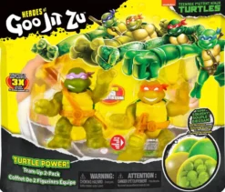 TORTUES NINJA - DUO FIGURINE NINJA - DONI ET MICHELANGELO11CM