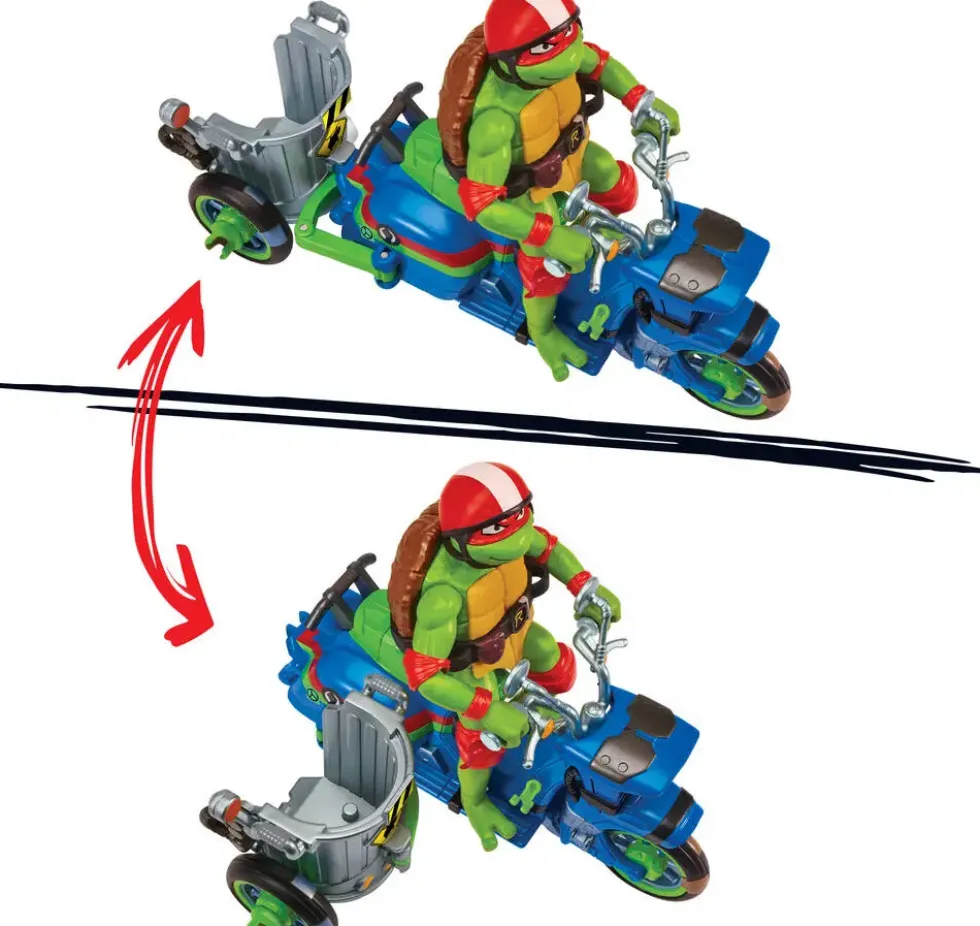 TORTUES NINJA - VEHICULE DELUXE AVEC FIGURINE 12 CM
