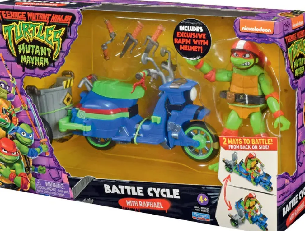 TORTUES NINJA - VEHICULE DELUXE AVEC FIGURINE 12 CM