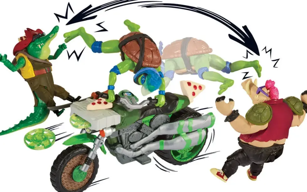 TORTUES NINJA - VEHICULE DELUXE AVEC FIGURINE 12 CM
