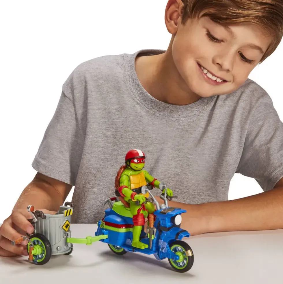 TORTUES NINJA - VEHICULE DELUXE AVEC FIGURINE 12 CM