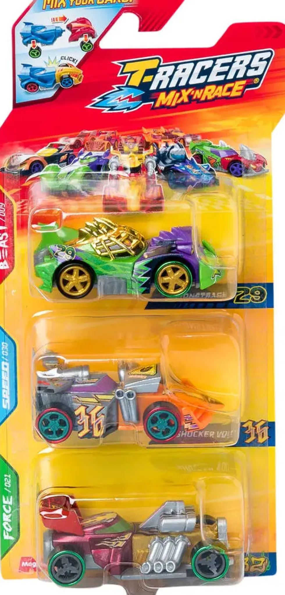 T-RACERS MIX ‘N RACE - PACK DE 3 VOITURES