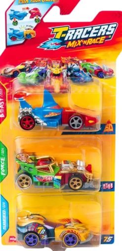 T-RACERS MIX ‘N RACE - PACK DE 3 VOITURES