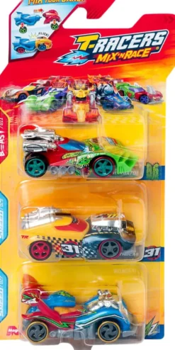 T-RACERS MIX ‘N RACE - PACK DE 3 VOITURES