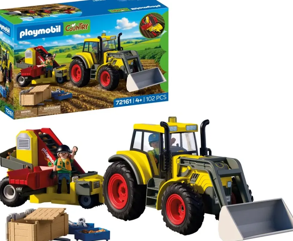 TRACTEUR AVEC RECOLTEUR DE POMMES DE TERRE 72161