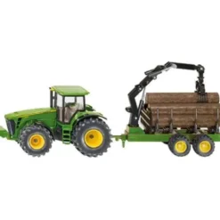 TRACTEUR AVEC REMORQUE FORESTIERE