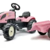 TRACTEUR COUNTRY STAR AVEC REMORQUE ROSE