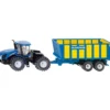 1/50 TRACTEUR NEW HOLLAND AVEC REMORQUE D ENSILAGE