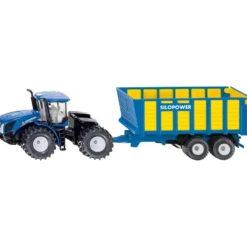 1/50 TRACTEUR NEW HOLLAND AVEC REMORQUE D ENSILAGE