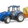 TRACTEUR NEW HOLLAND T5.120 AVEC CHARGEUR AVANT CAISSE ET FOURCHES