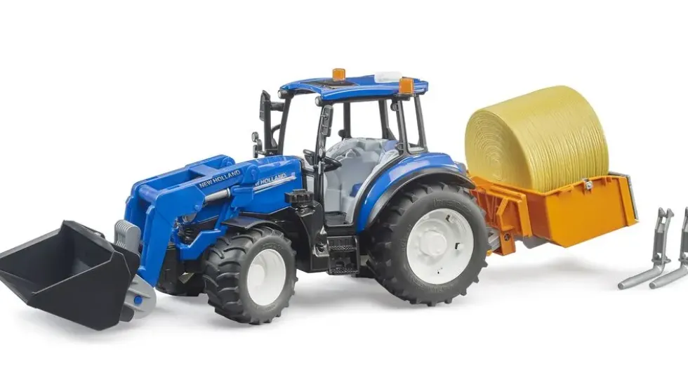 TRACTEUR NEW HOLLAND T5.120 AVEC CHARGEUR AVANT CAISSE ET FOURCHES