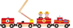 TRAIN POMPIERS STORY (BOIS)