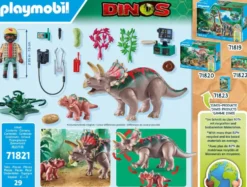 TRICERATOPS AVEC BEBE ET EXPLORATEUR - 71821