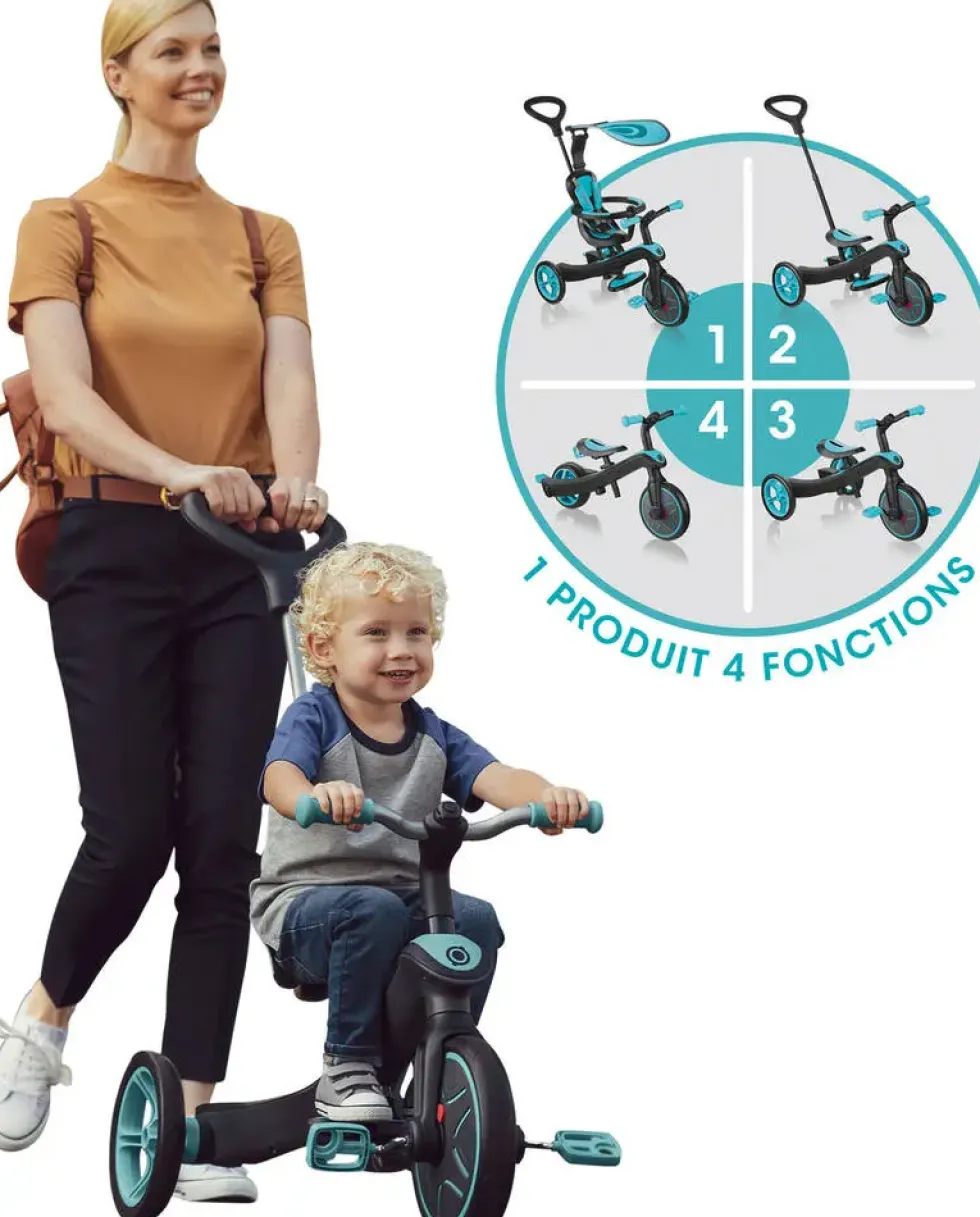 TRICYCLE EVOLUTIF EXPLORER 4 IN 1 GLOBBER - VERT MENTHE