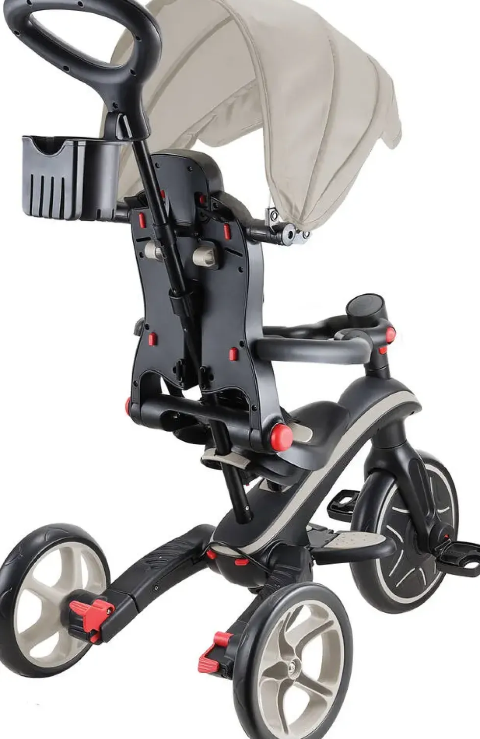 TRICYCLE EXPLORER 4-EN-1 EVOLUTIF ET PLIABLE - TAUPE