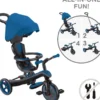 TRICYCLE EXPLORER 4 EN 1 V2 -BLEU ROI