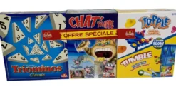 TRIOMINOS CLASSIC + CHAT'TRAPPE + COMBO TOPPLE/TUMBLE
