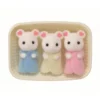 TRIPLES SOURIS MARSHMALLOW - SYLVANIAN PERSONNAGES ET TENUES