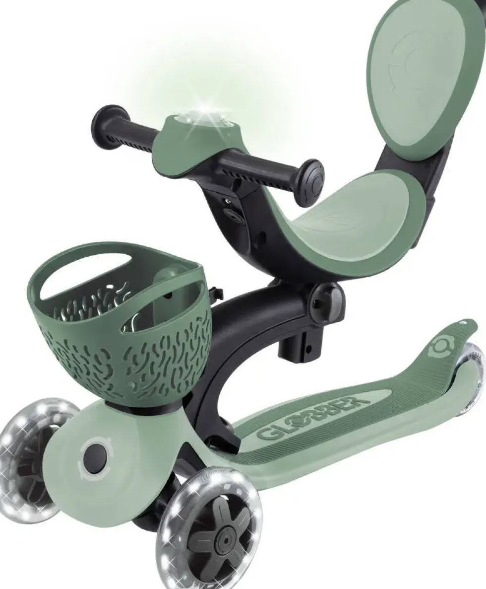 TROTTINETTE EVOLUTIVE GO UP BABY 360 LIGHTS OLIVE - SAUGE