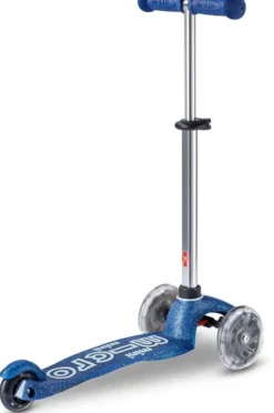 TROTTINETTE MINI MICRO DELUXE GLITTER BLEU LED