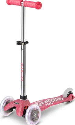 TROTTINETTE MINI MICRO DELUXE GLITTER ROSE LED