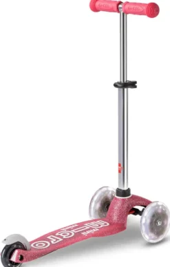 TROTTINETTE MINI MICRO DELUXE GLITTER ROSE LED