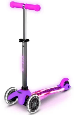 TROTTINETTE MINI MICRO DELUXE GLOW ROSE LED