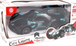 TURBO CHALLENGE - CITY LIGHT - VAPORIZE - 1:20 - VOITURE TELECOMMANDEE - NOIR - OPTION FUMEE