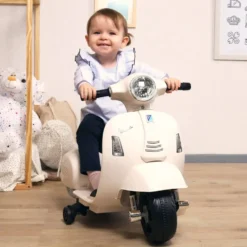 TURBO CHALLENGE - PORTEUR ELECTRIQUE - MINI VESPA GTS BLANC