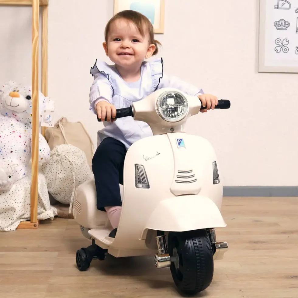 TURBO CHALLENGE - PORTEUR ELECTRIQUE - MINI VESPA GTS BLANC