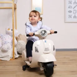 TURBO CHALLENGE - PORTEUR ELECTRIQUE - MINI VESPA GTS BLANC