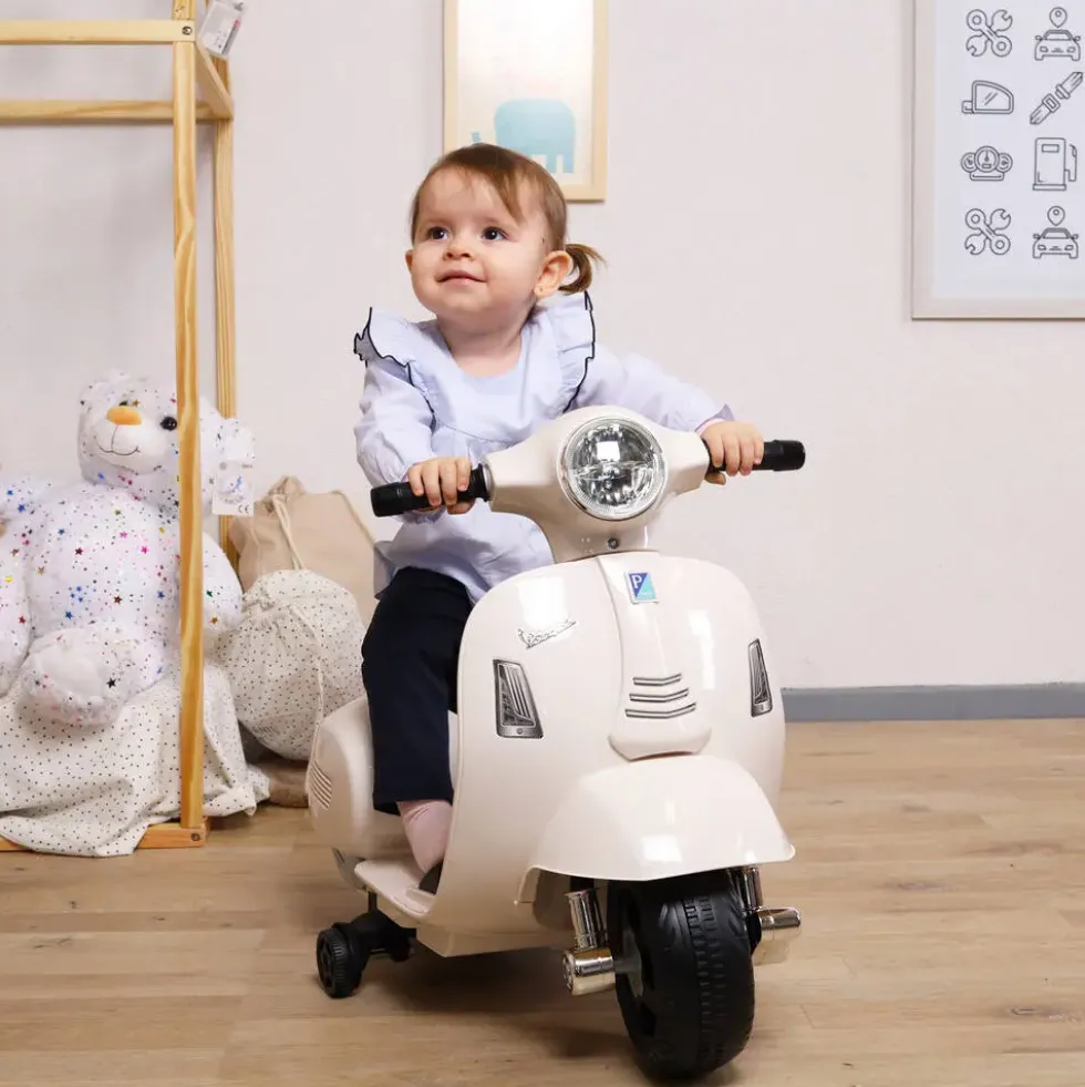 TURBO CHALLENGE - PORTEUR ELECTRIQUE - MINI VESPA GTS BLANC