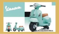 TURBO CHALLENGE - PORTEUR ELECTRIQUE - MINI VESPA GTS VERT D'EAU
