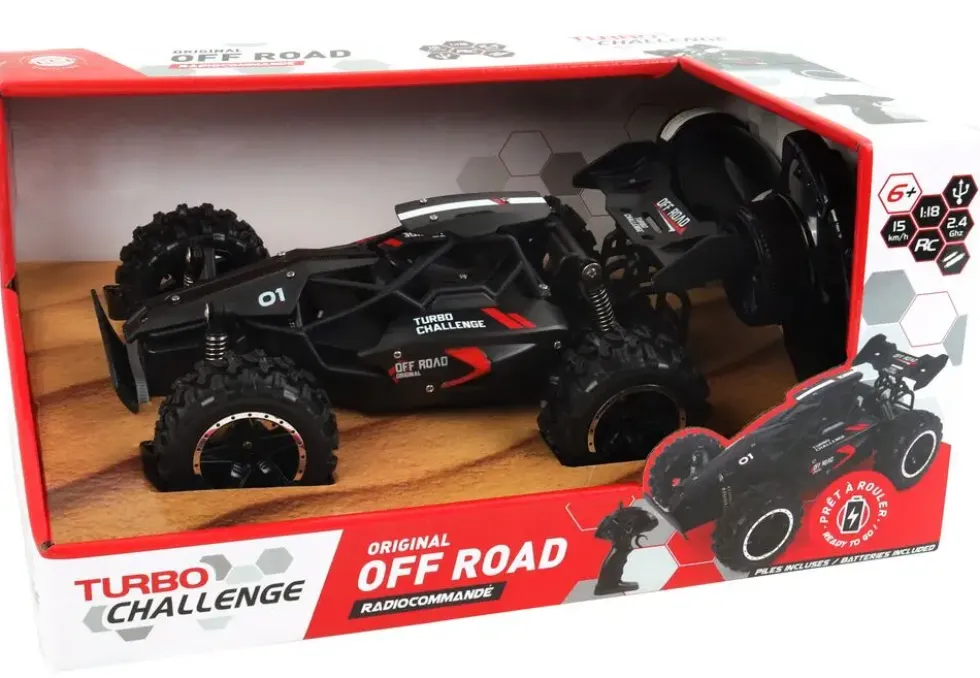 TURBO CHALLENGE - 1:18 VOITURE RADIOCOMMANDEE ORIGINAL OFF ROAD
