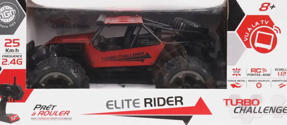 TURBO CHALLENGE - VOITURE RADIOCOMMANDEE ELITE RIDER METAL