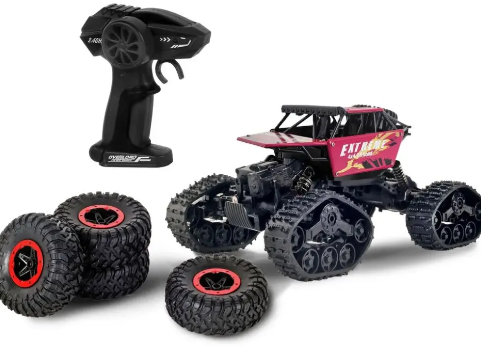 TURBO CHALLENGE - VOITURE RADIOCOMMANDEE EXTREME 4X4 ROUES INTERCHANGEABLES